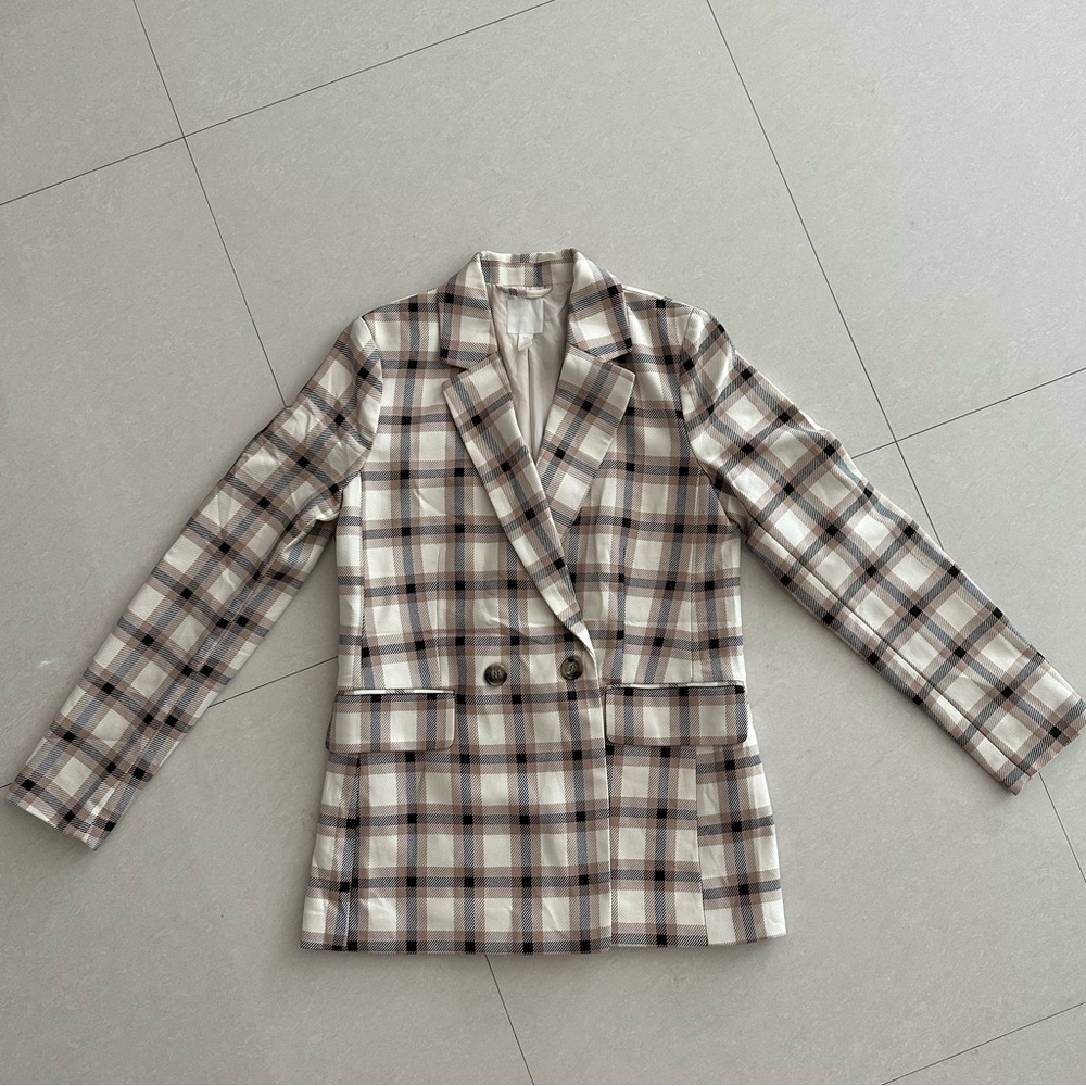 Tartan-check Blazer